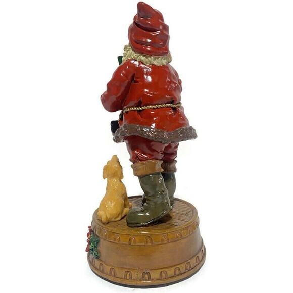 Home for the Holidays Visions of Santa 1898 Resin Santa Musical Figure 10" - Picture 8 of 14